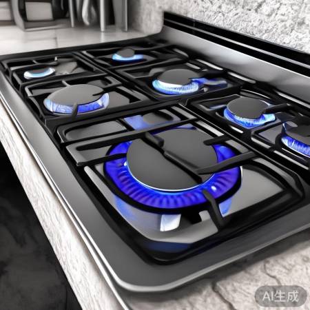 燃气灶简约大方,火力十足