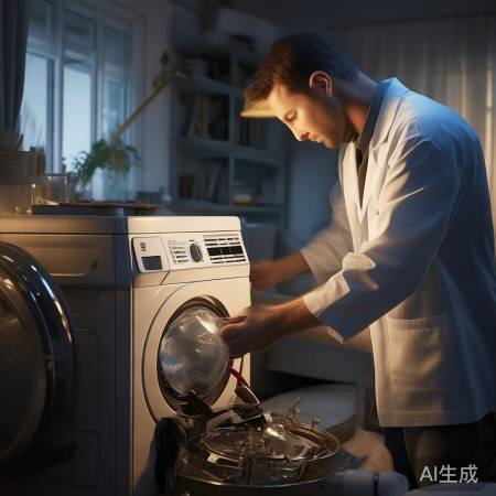 师傅修好洗衣机