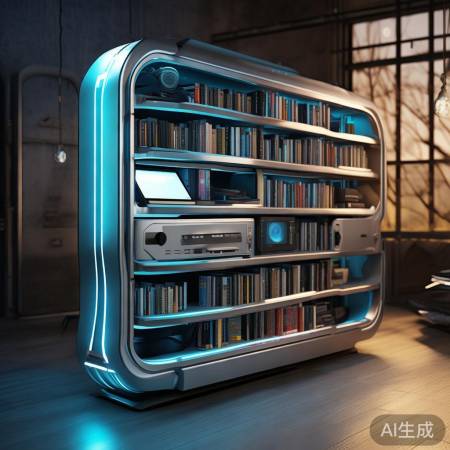 智能书柜，科幻现实结合